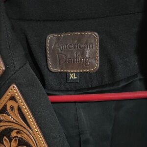 American Darling Black Jacket with Brown Accents